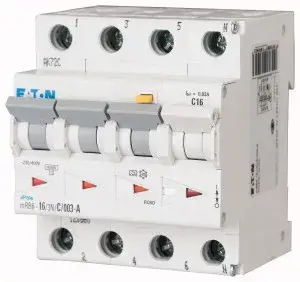 Eaton 120674 mRB6-10/3N/D/01-A Áramvédős kismegszakító (Kombi Fi-relé) 3+N, D karakterisztika, 10A, 100mA, 6 kA, A osztály Olcsó