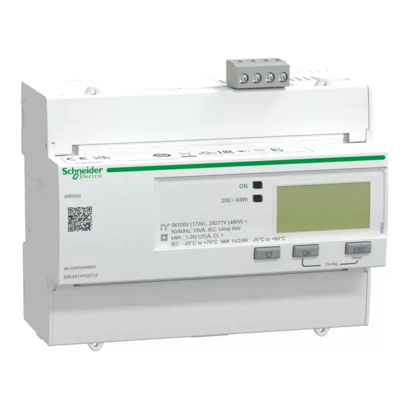 Olcsó Schneider A9MEM3350 digitális fogyasztásmérő 3 fázis 125A, MODBUS