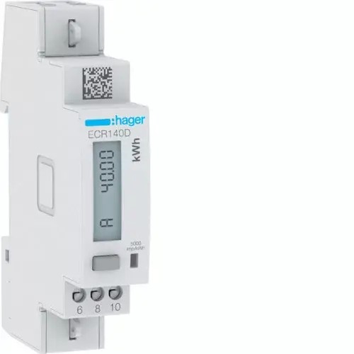 Expressz kézbesítés Hager ECR140D fogyasztásmérő 1 fázis 40A, MODBUS, MID