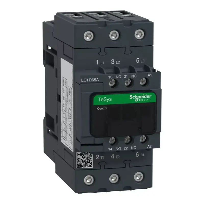 Schneider LC1D65AB5, Tesys D mágneskapcsoló, 30kW/65A (400V, AC3), 24V AC 50 Hz vezerlés, 1Z+1Ny, csavaros csatlakozás Alacsony ár