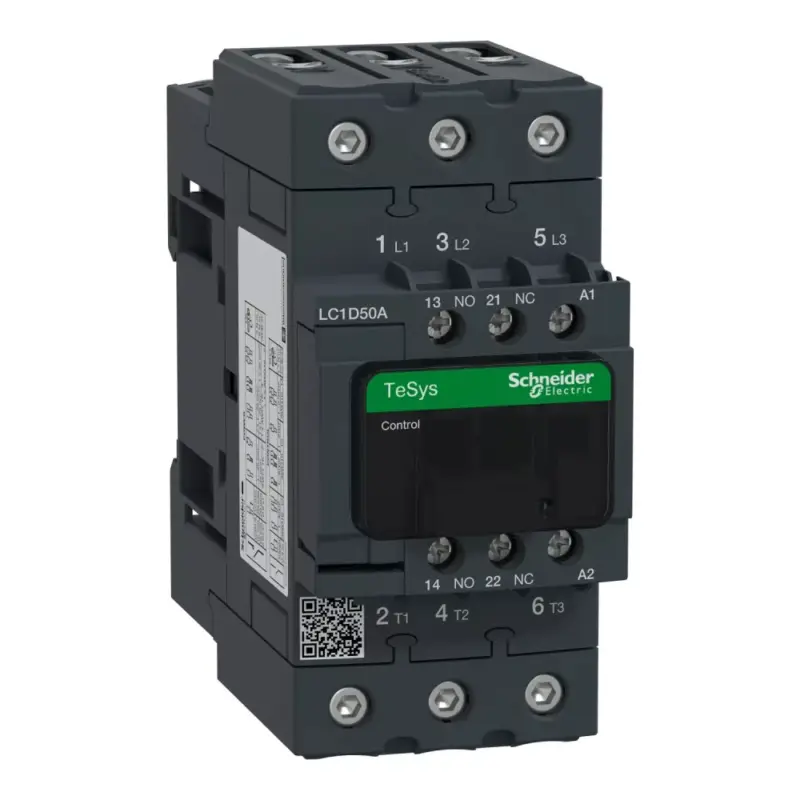 Utolsó esély Schneider LC1D50AP5, Tesys D mágneskapcsoló, 22kW/50A (400V, AC3), 230V AC 50 Hz vezerlés, 1Z+1Ny, csavaros csatlakozás
