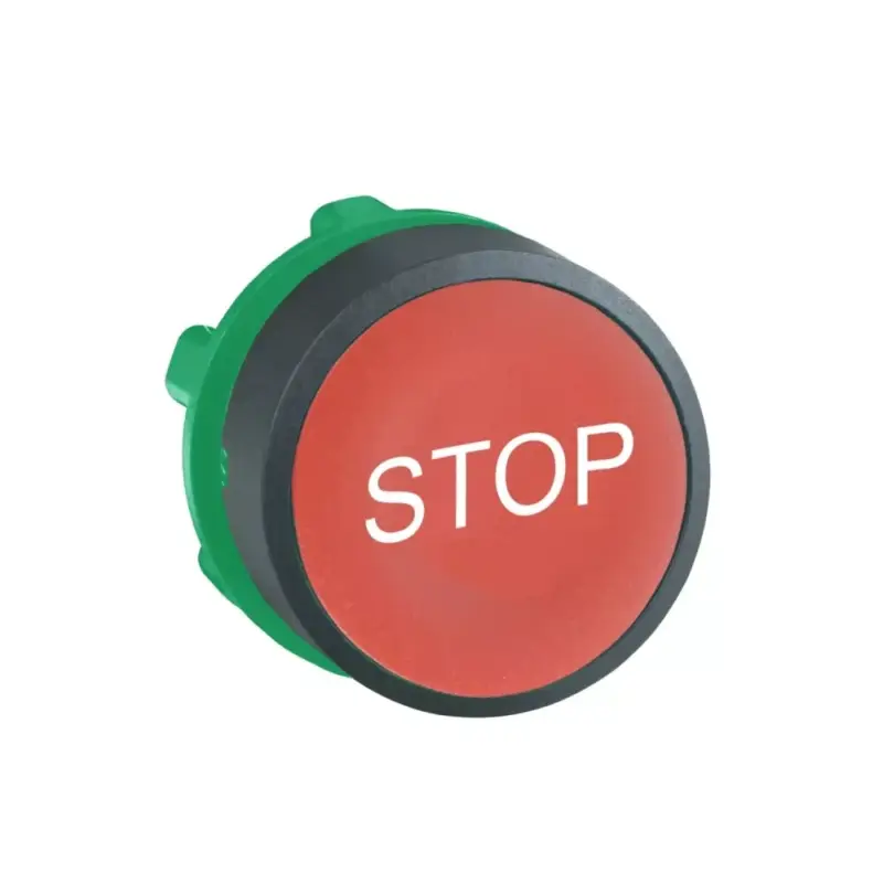 Biztonságos fizetés Schneider ZB5AA434 Harmony műanyag nyomógomb fej, Ø22, visszatérő, piros, "STOP"
