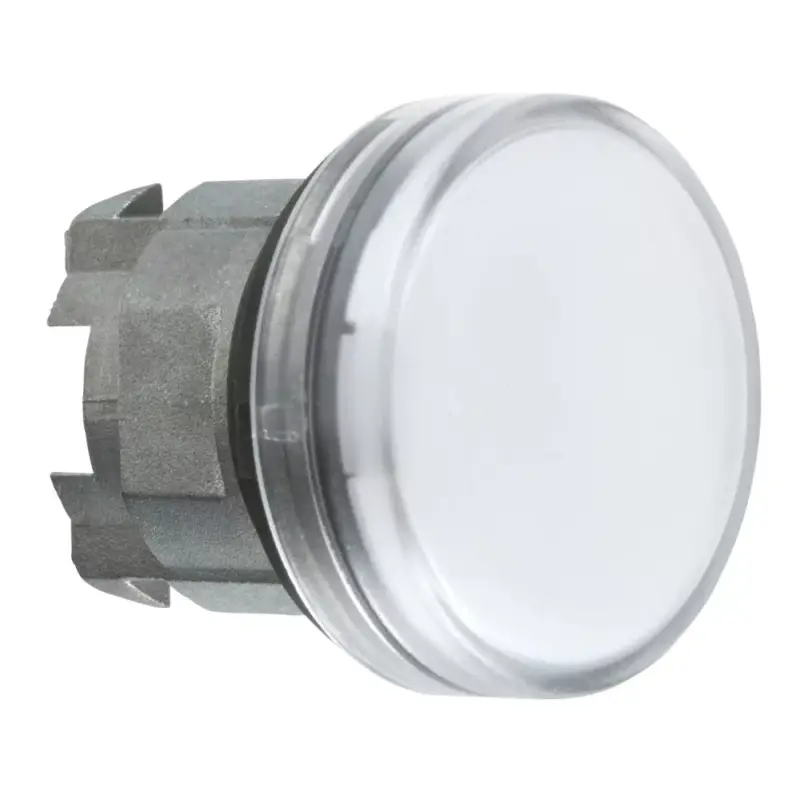 Schneider ZB4BV013S Harmony fém jelzőlámpa fej, Ø22, LED jelzőlámpához, hornyolt lencse, fehér Rendeld meg most