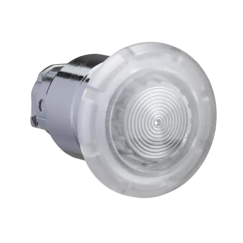 Schneider ZB4BW413 Harmony fém világító nyomógomb fej, Ø22, visszatérő, Ø40 gombafejű, beépített LED-hez, fehér Kiárusítás