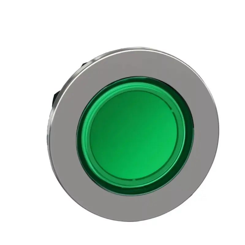 Schneider ZB4FV033 Harmony panelbe süllyesztett fém LED jelzőlámpa fej, Ø30, zöld Biztonságos fizetés