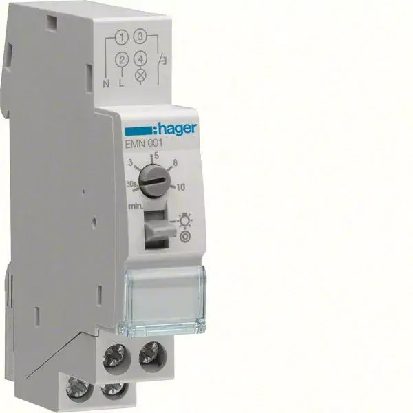 Hager EMN001 Lépcsőházi automata, 16A, 1Z, újraindítható Szuper akció