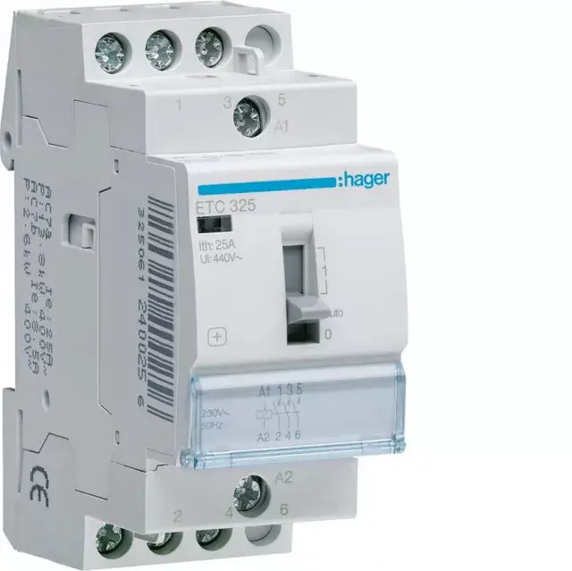 Mágneskapcsoló, 3Z, 25A, 230V AC, I-0-II, moduláris, kézzel is kapcsolható Biztonságos vásárlás