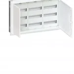 Akció Hager Univers FWU33S Fém mezős elosztó 108 modul, 3 sor, 553x853x110mm, (fal kivágás 502x805x110mm) teli ajtóval, IP30, süllyesztett
