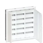 Hager Univers FWU53S Fém mezős elosztó 180 modul, 5 sor, 853x853x110mm, (fal kivágás 802x805x110mm) teli ajtóval, IP30, süllyesztett Legkelendőbb