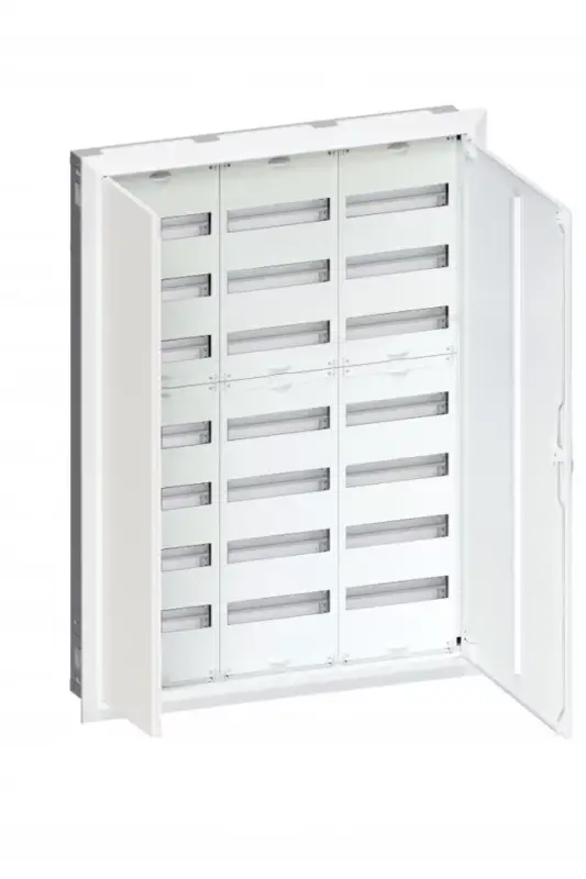 Hager Univers FWU73S Fém mezős elosztó 252 modul, 7 sor, 1153x853x110mm, (fal kivágás 1102x805x110mm) teli ajtóval, IP30, süllyesztett Kedvezmény