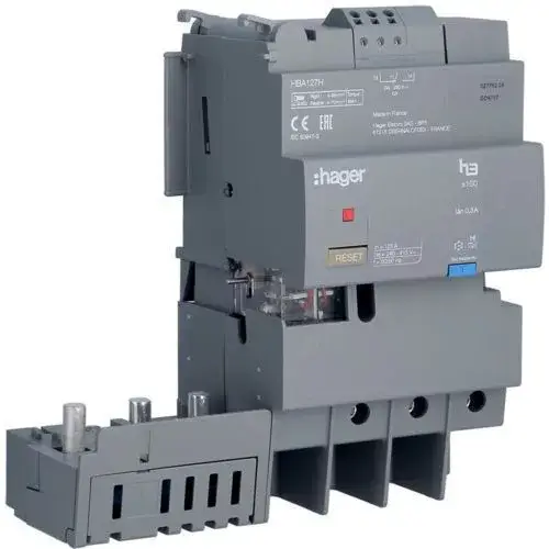 Hager HBA127H x160 áramvédő-kapcsoló blokk, 3P, 300mA, 125A, fix Gyors szállítás
