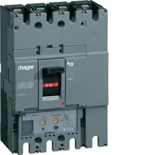 Outlet Hager HND631H h630 LSI kompakt megszakító, 4P, 630A, 50kA