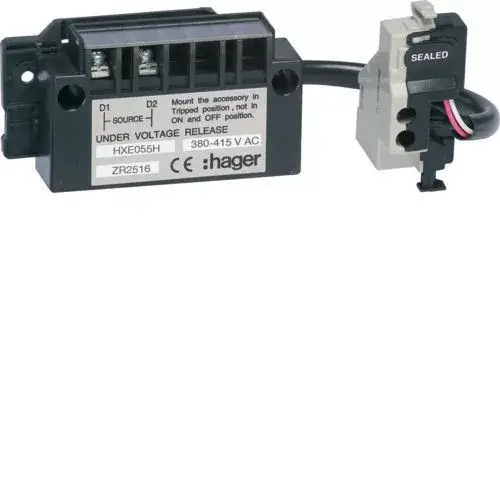Hager HXE055H h1000 DUVR késleltetett fesz.csökk. kioldó 380-450V AC Szezonális akció
