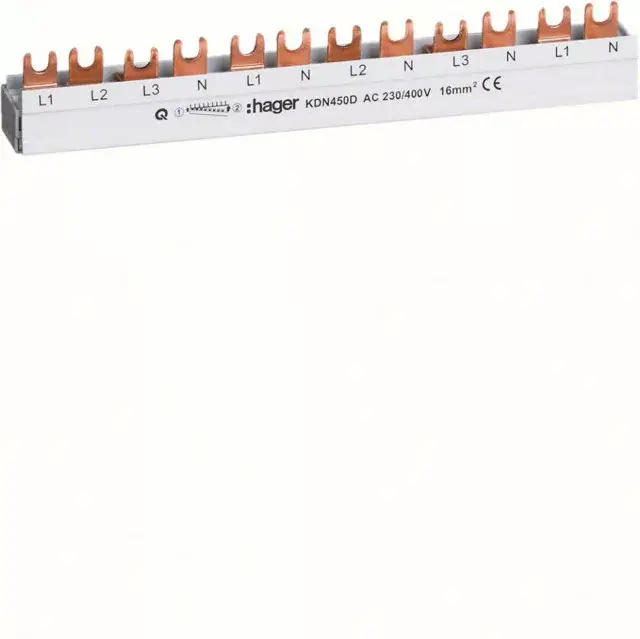 Olcsóbb Hager KDN450D Fázissín 3P+N kismegszakítóhoz, 16mm2, 12M