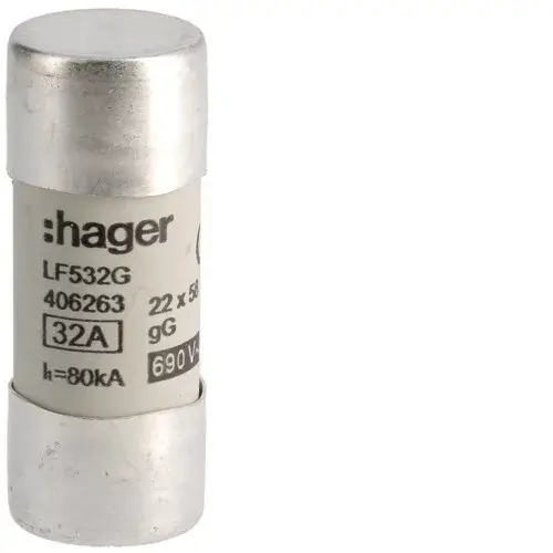 Árengedmény Hager lf532g Hengeres olvadóbiztosítóbetét, 22x58 mm, gG, 32 A 690 V