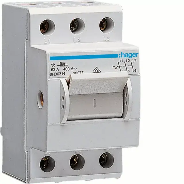 Prémium Hager SH363N Kompakt kikapcsoló, 3P, 63A, 2,5M