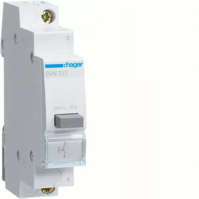 Outlet Hager SVN312 Nyomókapcsoló, 1Z, 16A, moduláris, 1M