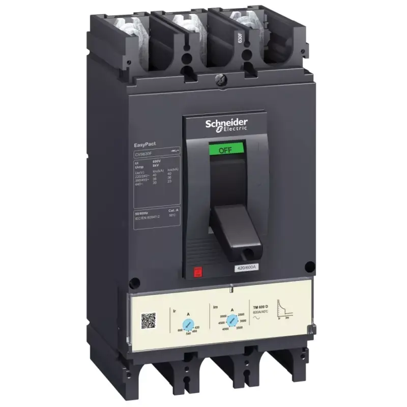 Biztonságos fizetés Schneider LV563306 EasyPact CVS630F (36 kA) 3P3D TM600D