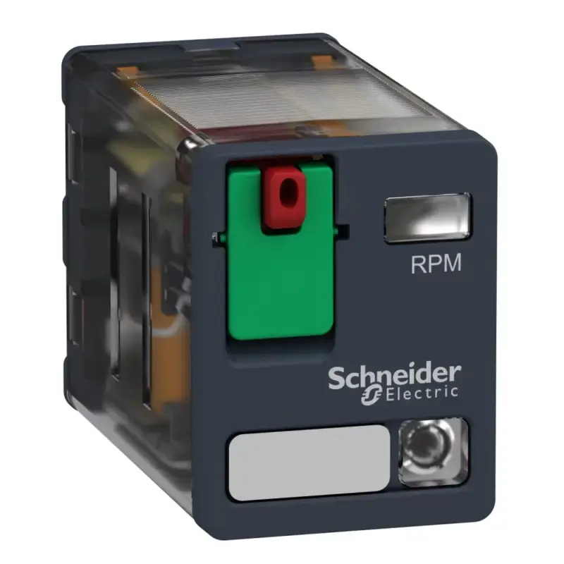 Schneider RPM22B7 Zelio RPM teljesítményrelé, 2CO, 15A, 24VAC, tesztgomb, LED Expressz szállítás