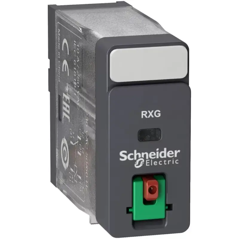 Schneider RXG11B7 Zelio RXG Interfész relé, 1CO, 10A, 24VAC, tesztgomb Vásárlói kedvenc