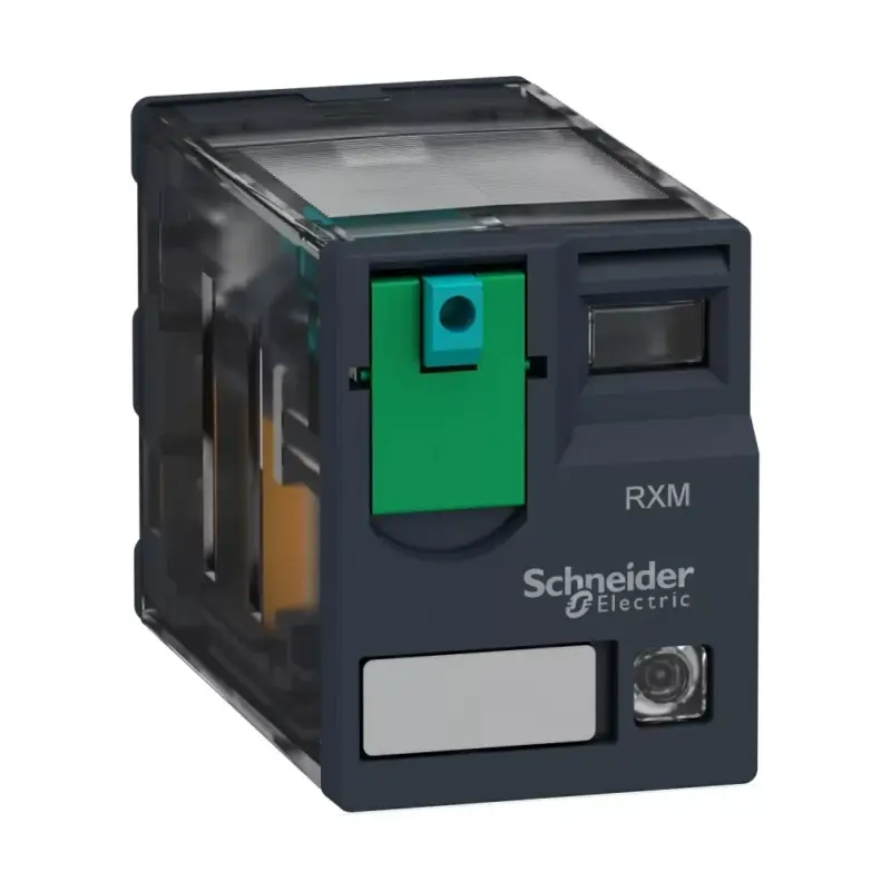 Vedd meg most Schneider RXM4AB2BD Zelio RXM miniatűr relé, 4CO, 6A, 24VDC, tesztgomb, LED