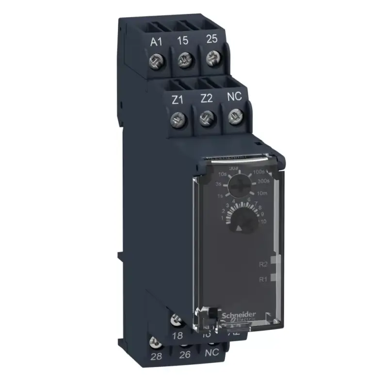Schneider RE22R2KMR Zelio Time kikapcsolás késleltető időrelé, K, 2CO, 8A, 24-240VAC/DC Nézd meg most