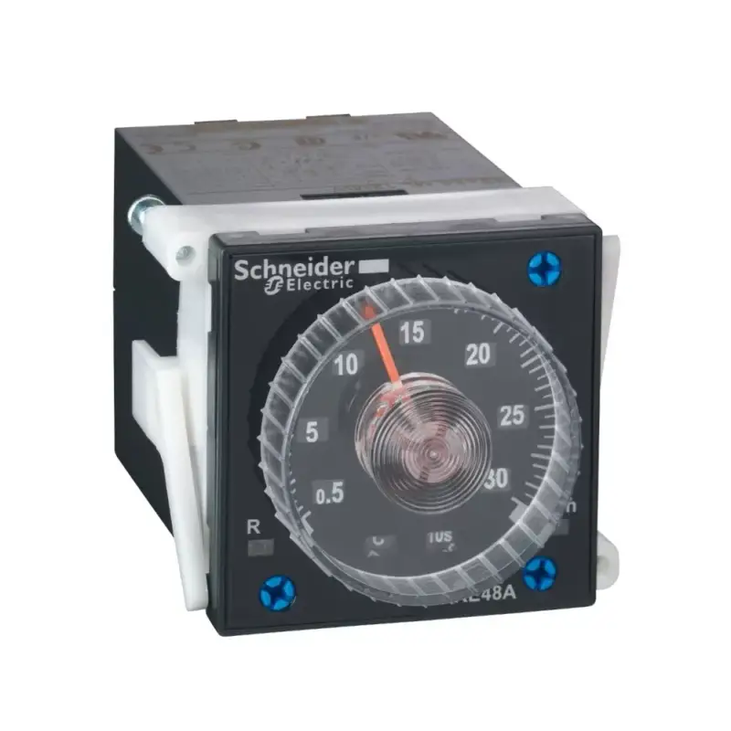 Schneider RE48AMH13MW Zelio Time 48x48mm panelre szerelhető multifunkciós időrelé, 1+1 CO, 5A, 24-240VAC/DC 8 tűs Legkelendőbb