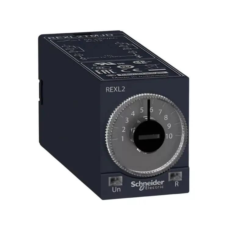 Outlet Schneider REXL2TMBD Zelio Time dugaszolható bekapcsolás késleltető időrelé, A funkció, 2CO, 5A, 24VDC