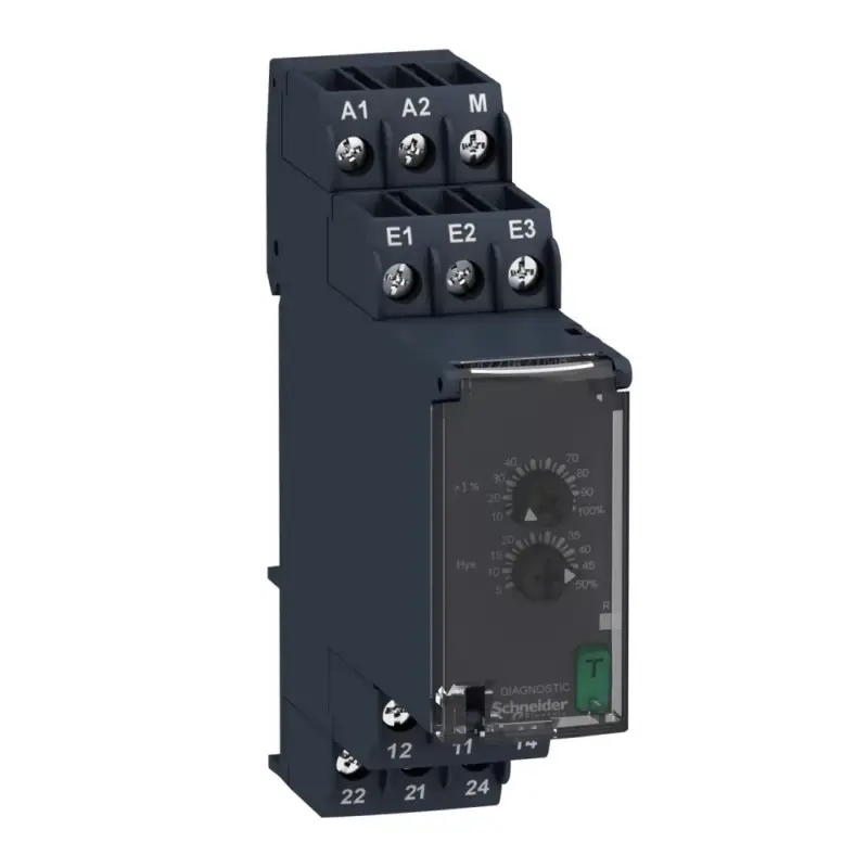 Schneider RM22JA21MR Zelio Control áramfigyelő relé, 2CO, 8A, 24…240VAC/DC, mérési tart.:4…1000mA Gyors kiszállítás