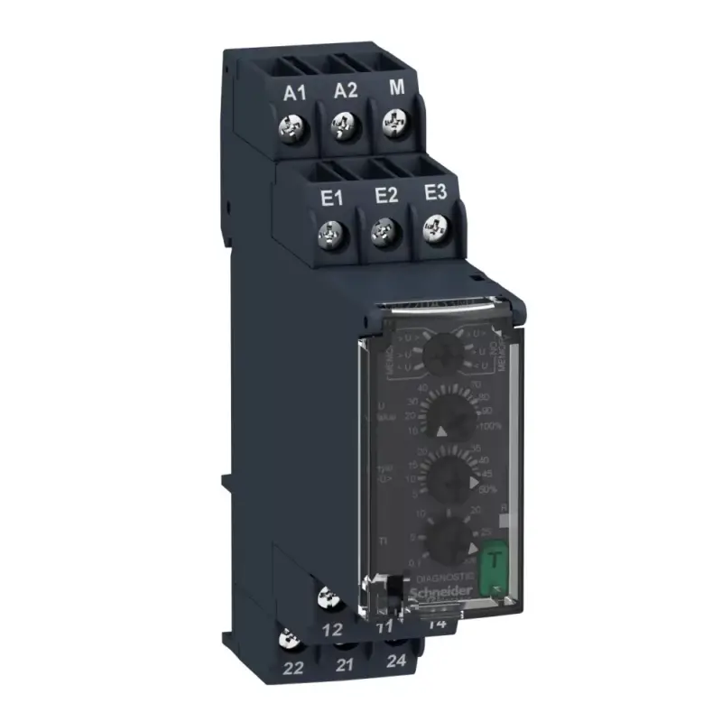 Vedd meg online Schneider RM22UA33MT Zelio Control feszültségfigyelő relé, kikapcsolás késleltetővel, 2CO, 8A, 380…415VAC, mérési tart.:15…500V