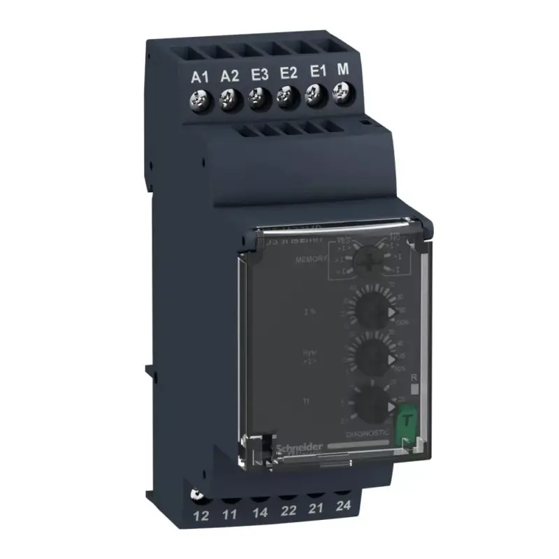 Akciós ár Schneider RM35JA32MR Zelio Control áramfigyelő relé, kikapcsolás késleltetővel, 2CO, 8A, 24…240VAC/DC, mérési tart.:1,5…15A