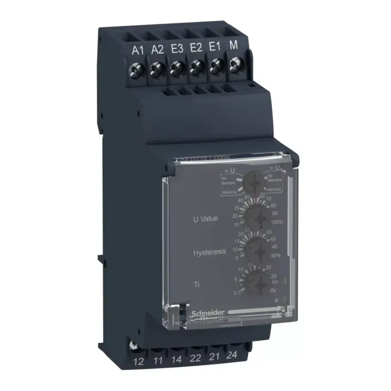 Schneider RM35UA11MW Zelio Control feszültségfigyelő relé, 2CO, 5A, 24…240VAC/DC, mérési tart.:1…100V Árcsökkenés