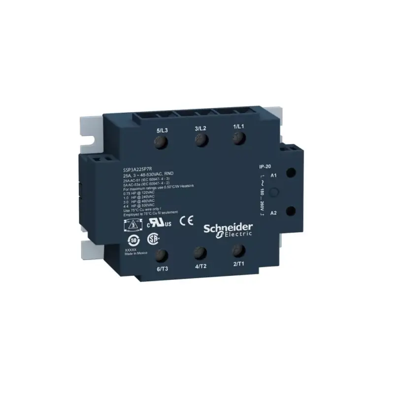 Schneider SSP3A250BDRT SSP szilárdtestrelé, panelre szerelhető, 3f, pillanat kapcs, 3NO, 48-530VAC, 50A, 24VDC, hőátadóval Kihagyhatatlan ajánlat