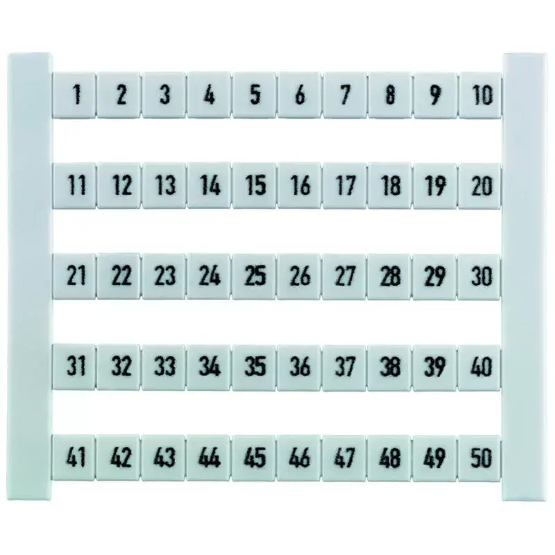 Akció Weidmüller 0468660001 DEK 6 FW 1-50 Dekafix, Sorkapocs jelölő, 5 x 6 mm, Osztás, mm (P): 6.00 Weidmueller, Fehér