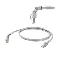 Weidmüller 1233160005 IE-C6FP8LD0005M40W40-D Patchkábel, RJ45 IP 20, 270°-ban hajlított, RJ45 IP 20, Cat.6<sub>A</sub> / E osztály<sub>A</sub> (ISO/IEC 11801 2010), LSZH, 0.5 m Akció