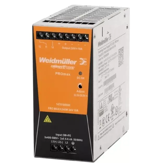 Weidmüller 1478180000 PRO MAX3 240W 24V 10A Áramellátás, tápegység, 24 V Szuper ajánlat