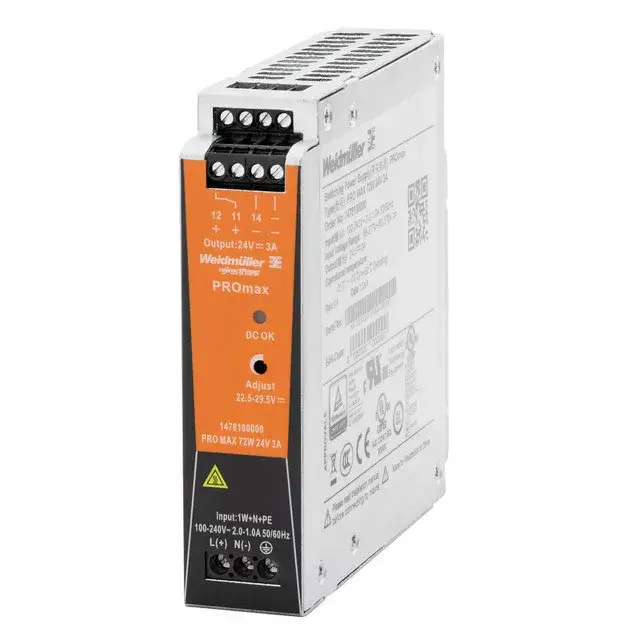 Weidmüller 1478210000 PRO MAX 70W 5V 14A Áramellátás, tápegység, 5 V Rendeld meg most