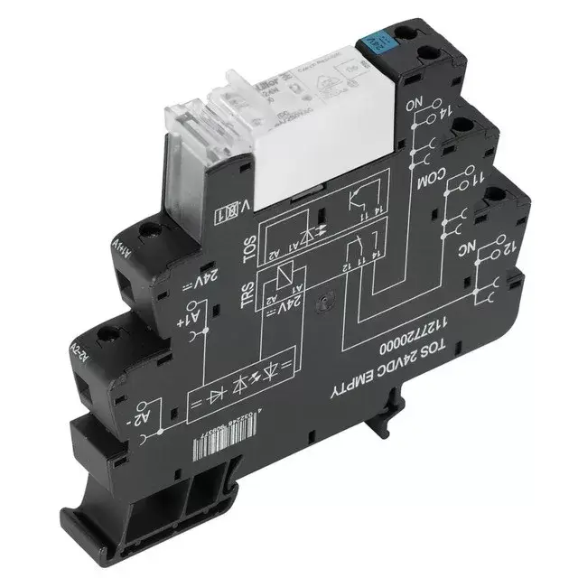 Árengedmény Weidmüller 1479680000 TRS 24VDC 1CO 16A TERMSERIES, Relék, Érintkezők száma: 1 Váltóérintkező AgNi, Névleges vezérlőfeszültség: 24 V DC ±20 %, Folytonos áram: 16 A, Csavaros csatlakozás
