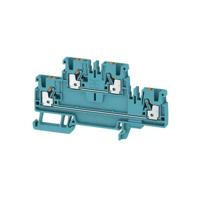 Weidmüller 1547620000 A2T 2.5 BL Átvezető sorkapocs, PUSH IN, 2.5 mm2;, 800 V, 24 A, Kék Olcsóbb