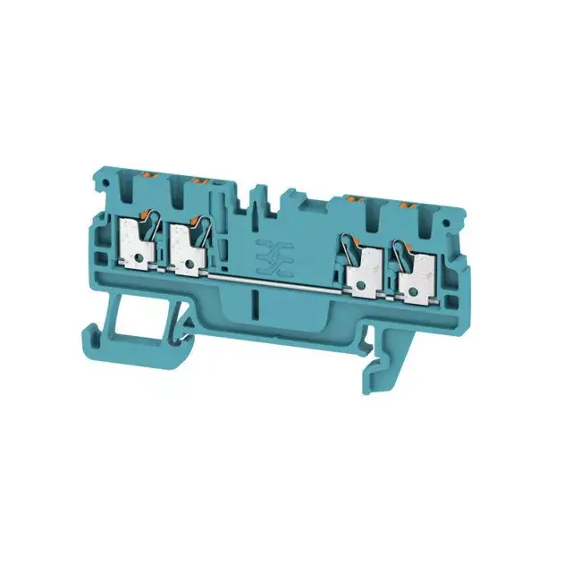 Weidmüller 1552700000 A4C 1.5 BL Átvezető sorkapocs, PUSH IN, 1.5 mm2;, 500 V, 17.5 A, Kék Olcsó