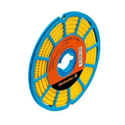 Weidmüller 1568251659 CLI C 1-3 GE/SW L CD CableLine, Vezeték és kábeljelölők, 2.5 - 5 mm, 3 x 4.2 mm, Sárga Azonnal elérhető