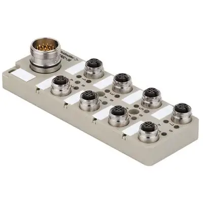 Weidmüller 1848040000 SAI-8-S 5P FC Érzékelő/beavatkozó-passzív elosztó, Push-Pull, M12, M23-as kivezetéssel, 19-pole, Igen Outlet
