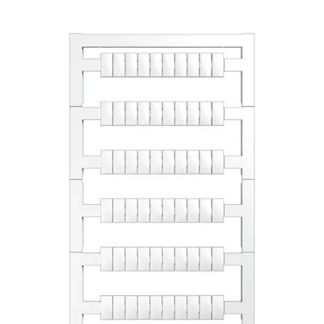 Weidmüller 2003770000 Labelling f. terminal block WS, Sorkapocs jelölő, 10 x 5 mm, Osztás, mm (P): 5.00 Weidmueller, Allen-Bradley, Fehér Outlet