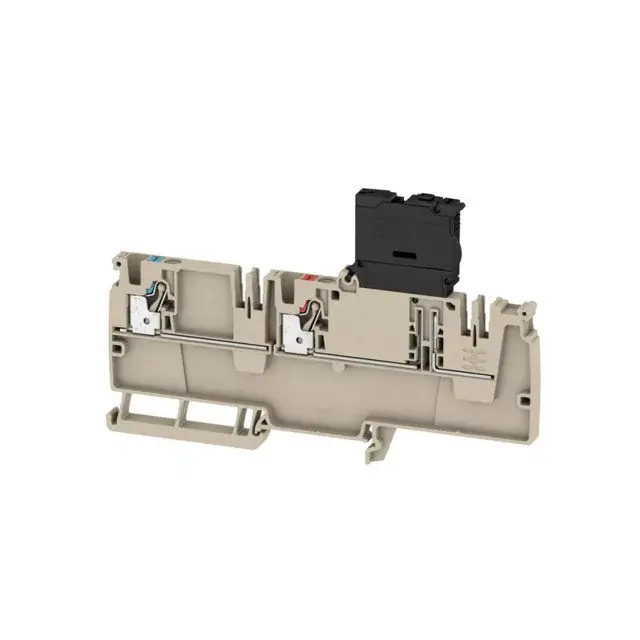 Olcsóbb Weidmüller 2429010000 AAP22 4 LI-FS Distribution terminal with fuse, PUSH IN, 4 mm2;, 250 V, 6.3 A, Sötétbézs
