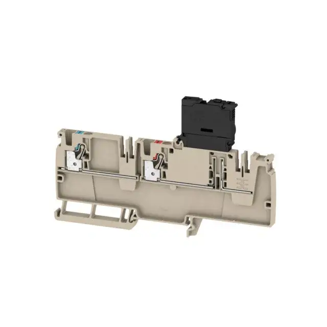 Szuper ajánlat Weidmüller 2459010000 AAP22 4 LI-FS 10-36V Distribution terminal with fuse, PUSH IN, 4 mm2;, 36 V, 6.3 A, Sötétbézs