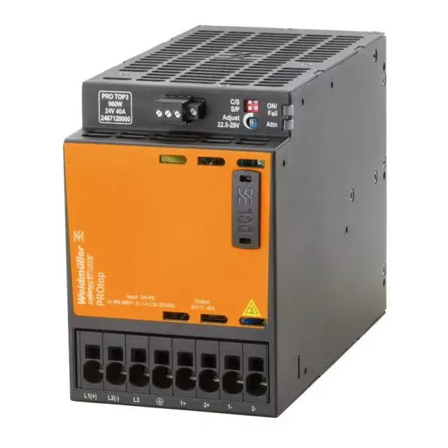 Népszerű Weidmüller 2467120000 PRO TOP3 960W 24V 40A Áramellátás, tápegység, 24 V