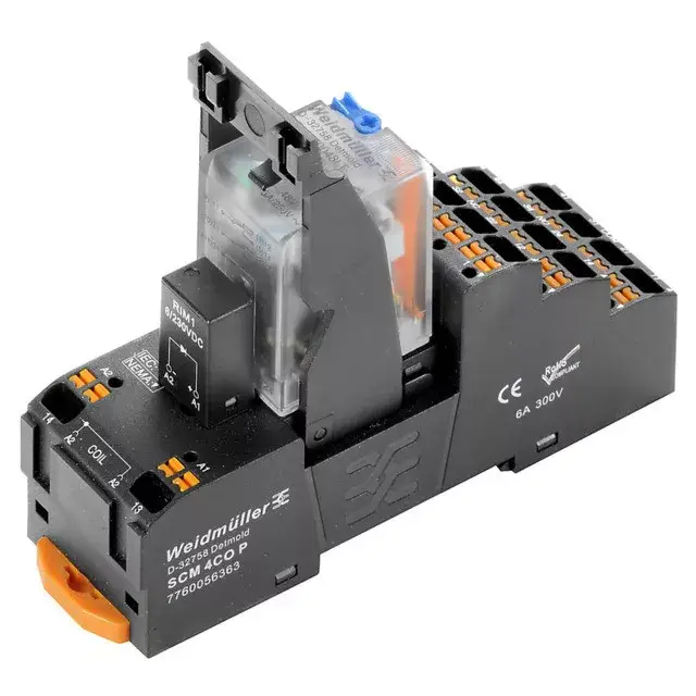 Weidmüller 2576140000 DRMKITP 24VDC 4CO LD/PB D-SERIES DRM, Relék, Érintkezők száma: 4 Váltóérintkező vizsgálógombbal AgNi 0,15 µm Au, Névleges vezérlőfeszültség: 24 V DC, Folytonos áram: 5 A, PUSH IN aktuátorral Rendeld meg most