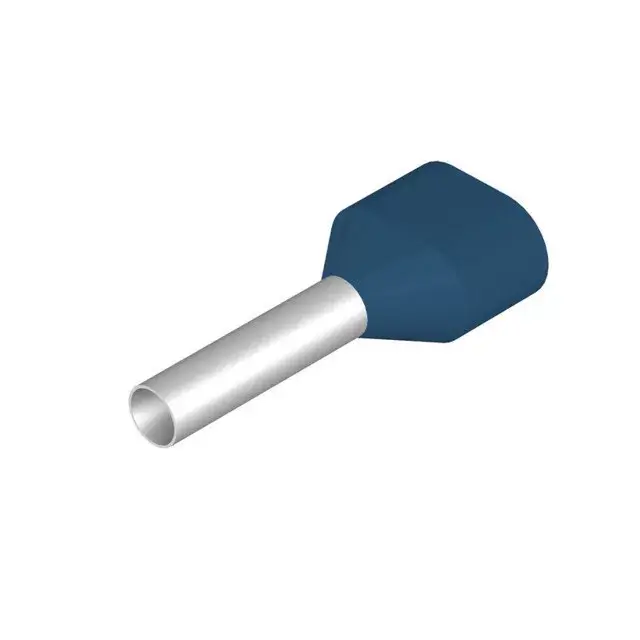 Árcsökkenés Weidmüller 9004740000 H2,5/20,5D BLAU ZH SV-iker kék műanyag gallérral Érvéghüvely, Iker-érvéghüvely, 15 mm, 12 mm, Kék