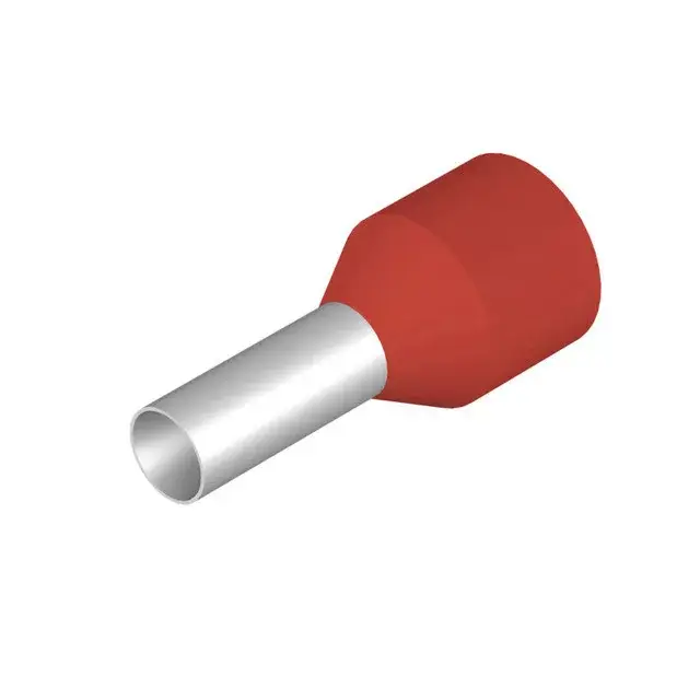 Biztonságos fizetés Weidmüller 9006830000 H10,0/24,0X Érvéghüvely, szigetelt, 17 mm, 12 mm, Piros
