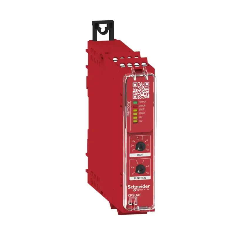 Schneider XPSUAF13AP Preventa biztonsági relé modul, Cat.4, biztonsági be/ki: 2/3CO, PNP, 24VAC/DC, csavaros Csak ma